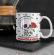 Caneca de Cerâmica Branca 320 ml Caveiras