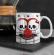 Caneca de Cerâmica Branca 320 ml Caveiras