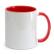 Caneca de Cerâmica Branca com Alça e Interior colorido 320 ml Personalizada
