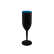 Taça Champanhe Light 190 ml Preto Fosco
