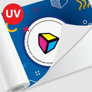Adesivo Ritrama Brilho UV Ritrama Brilho  4x0 Impressão UV Sem corte 