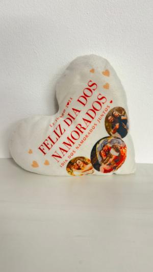 Almofada Coração Personalizada Microfibra 30x29cm    Almofada contém zíper para fácil lavagem da capa.