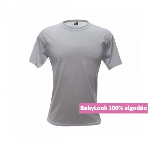 Baby Look Algodão Branca Personalizada Algodão Camiseta BabyLook   tradicional Adulto