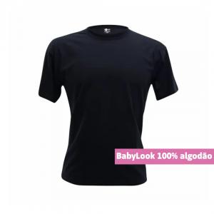 Baby Look Algodão Preta Personalizada Algodão Camiseta BabyLook   tradicional Adulto