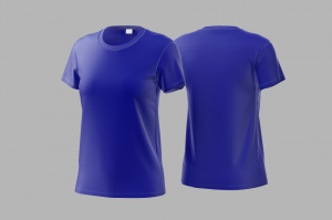 Baby Look Poliéster Azul Royal Personalizada Poliéster Camiseta Unisex   tradicional Adulto