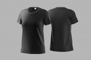 Baby Look Poliéster Preta Personalizada Poliéster Camiseta Unisex   tradicional Adulto
