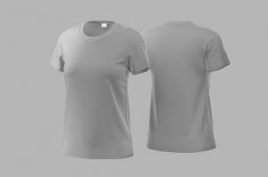 Baby Look Poliviscose Cinza Personalizada Poliviscose Camiseta BabyLook   tradicional Adulto