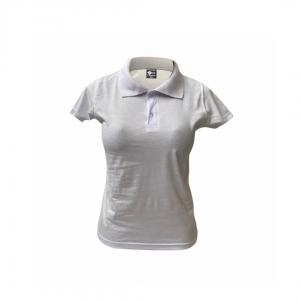 Baby Look Polo Algodão Branca Personalizada Algodão Polo BabyLook   tradicional Adulto