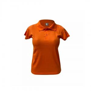 Baby Look Polo Algodão Laranja Personalizada Algodão Polo BabyLook   tradicional Adulto