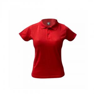 Baby Look Polo Algodão Vermelho Personalizada Algodão Polo BabyLook   tradicional Adulto