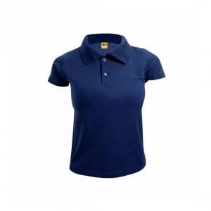 Baby Look Polo Piquet Azul Marinho Personalizada Piquet Camiseta BabyLook   Tradicional Adulto