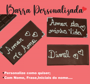 Barra Personalizavel Chocolate Ao Leite     Recheado