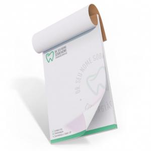 Bloco Receituário 15x21cm Personalizado Blocado 75g 15x21cm 4x0  50 folhas 