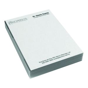 Bloco Receituário 21x29cm Personalizado Blocado 75g 21x29cm 4x0  50 folhas 