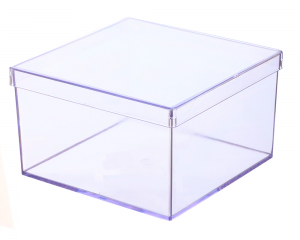 Caixa Acrilica 14x14cm Acrílico 14x14x9cm Sem limite de cores   