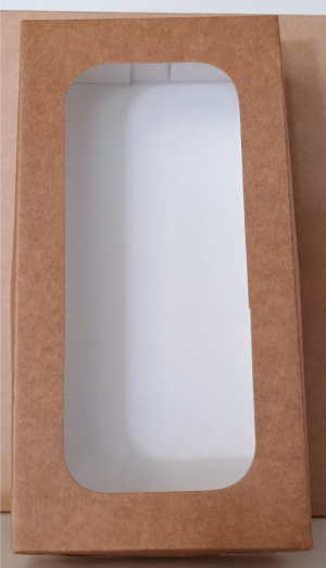 Caixa com visor PP Kraft 17,5X8,5X3,5CM Sem limite de cores   
