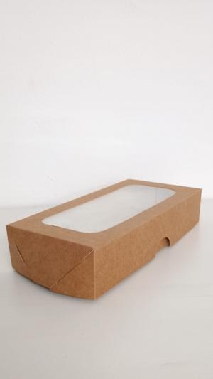 Caixa com visor PP Kraft 17,5X8,5X3,5CM Sem limite de cores   