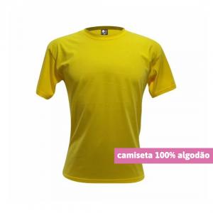 Camiseta Algodão Amarelo Personalizada Algodão Camiseta Unisex   tradicional Adulto