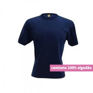 Camiseta Algodão Azul Marinho Personalizada Algodão Camiseta Unisex   tradicional Adulto