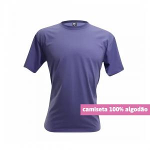 Camiseta Algodão Lilás Personalizada Algodão Camiseta Unisex   tradicional Adulto