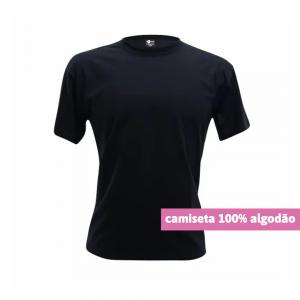Camiseta Algodão Preta Personalizada Algodão Camiseta Unisex   tradicional Adulto