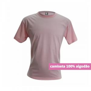 Camiseta Algodão Rosa Bebê Personalizada Algodão Camiseta Unisex   tradicional Adulto