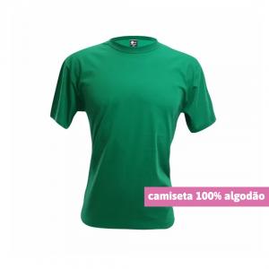 Camiseta Algodão Verde Bandeira Personalizada Algodão Camiseta Unisex   tradicional Adulto