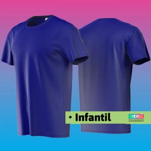 Camiseta Infantil Poliéster Azul Royal Personalizada Poliéster Camiseta Infantil  TAMANHO: 1 ao 6 tradicional Infantil