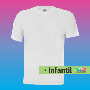 Camiseta Infantil Poliéster Branca Personalizada Poliéster Camiseta Infantil  TAMANHO: 1 ao 6 tradicional Infantil