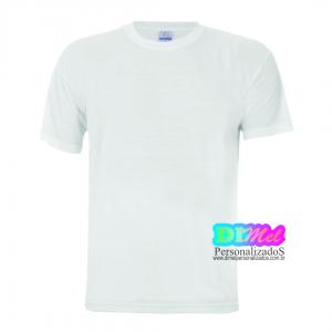Camiseta Poliéster Branca Personalizada Poliéster Camiseta Unisex   tradicional Adulto