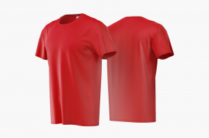 Camiseta Poliéster Vermelha Personalizada Poliéster Camiseta Unisex Vermelha  tradicional Adulto