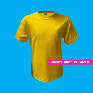 Camiseta Poliviscose Infantil Amarelo Canário Personalizada Poliviscose Camiseta Unisex   tradicional Infantil