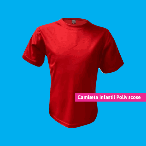 Camiseta Poliviscose Infantil Vermelho Personalizada Poliviscose Camiseta Unisex   tradicional Infantil