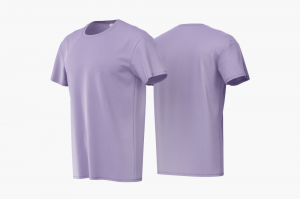 Camiseta Poliviscose Lilás Personalizada Poliviscose Camiseta Unisex   tradicional Adulto