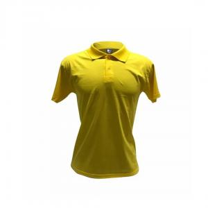 Camiseta Polo Algodão Amarelo Canario Personalizada Algodão Camiseta Unisex   tradicional Adulto