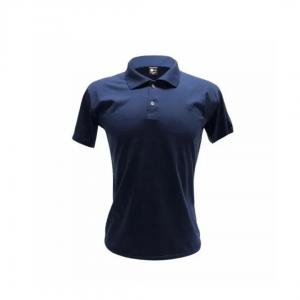 Camiseta Polo Algodão Azul Marinho Personalizada Algodão Camiseta Unisex   tradicional Adulto