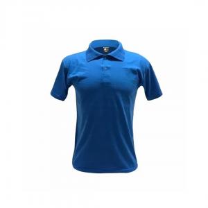 Camiseta Polo Algodão Azul Royal Personalizada Algodão Camiseta Unisex   tradicional Adulto
