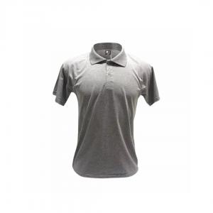 Camiseta Polo Algodão Cinza Mescla Personalizada Algodão Camiseta Unisex   tradicional Adulto
