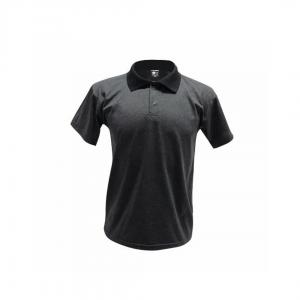 Camiseta Polo Algodão Preto Mescla Personalizada Algodão Camiseta Unisex   tradicional Adulto