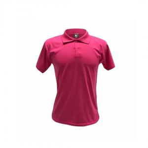 Camiseta Polo Algodão Rosa Pink Personalizada Algodão Camiseta Unisex   tradicional Adulto