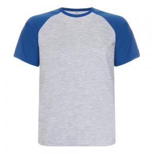Camiseta Raglan Poliéster Azul Royal Personalizada Poliéster Camiseta Raglan   tradicional Adulto
