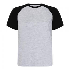 Camiseta Raglan Poliéster Preta Personalizada Poliéster Camiseta Raglan   tradicional Adulto