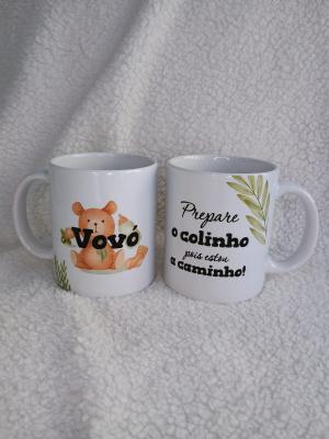 Caneca de Cerâmica Branca Avós 320 ml      