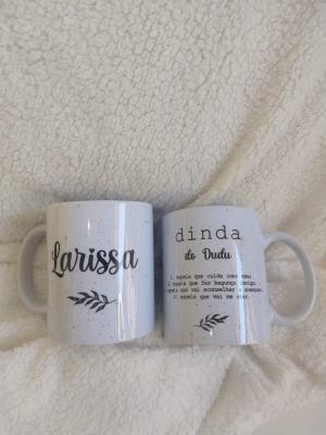 Caneca de Cerâmica Branca Padrinhos 320 ml      