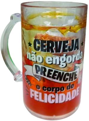 Caneca de Vidro em gel 480Ml      