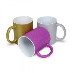 Caneca de Cerâmica Glitter 320 ml Personalizada      