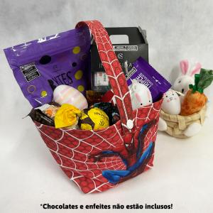 Cesta em tecido Nylon dublado com oxfordini 26x12 cm    Alça removível