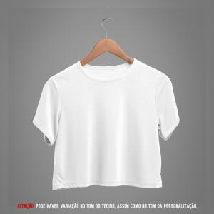 Cropped Poliéster Branco Personalizado Poliéster Cropped   tradicional Adulto