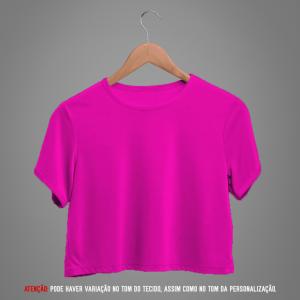 Cropped  Poliéster Rosa Pink Personalizado Poliéster Cropped   tradicional Adulto