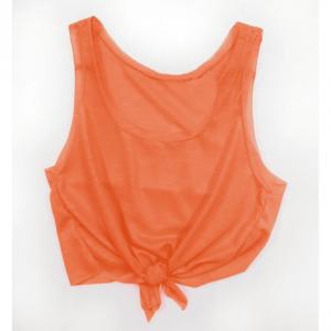 Cropped Regata Poliéster Laranja Personalizado Poliéster Cropped   Amarração Adulto